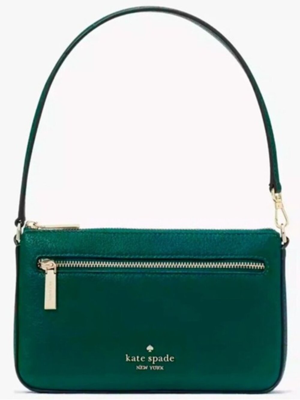 Kate Spade Pebbled Leather Wristlet - Deep Jade Color